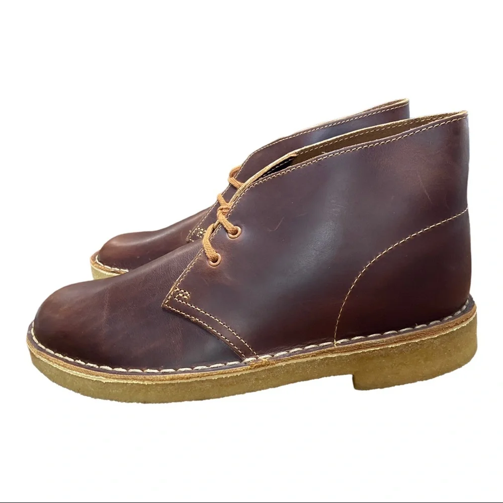 Clarks Desert Boots Brown Leather Size 7M - Picture 7 of 11